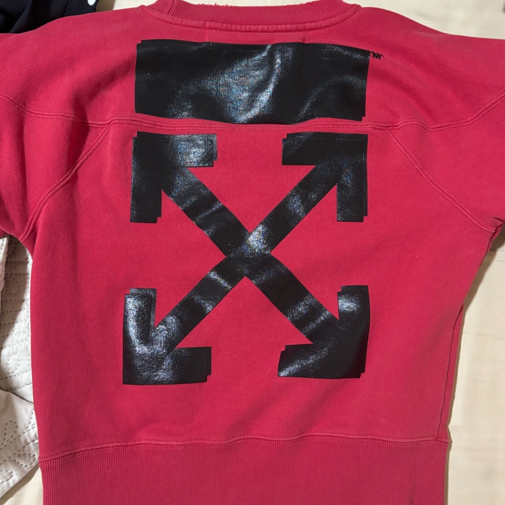 Off-White™ x Champion “Main Label” Arrows Crewneck Sweatshirt - Red